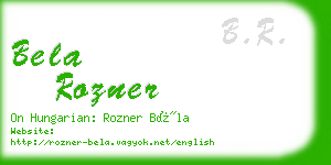 bela rozner business card